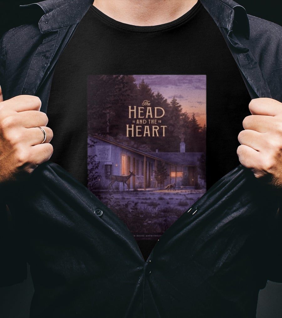 The Head And The Heart July 15 2026 Valley Motel Red Rocks Amphitheatre Morrison CO T-Shirt