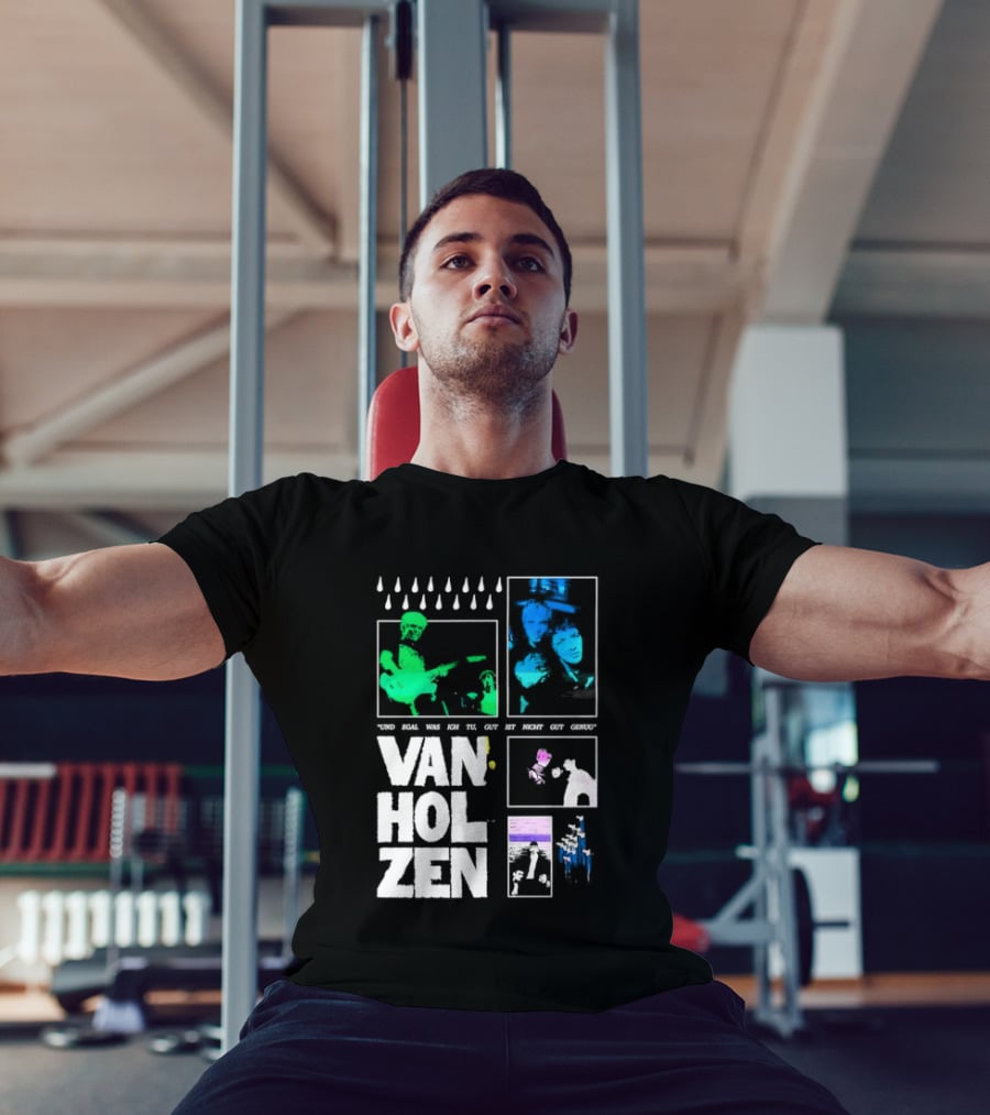 Van Holzen Und Egal Was Ich Tu Gut Ist Nicht Gut Genug Raindrops Color Blocks T-Shirt