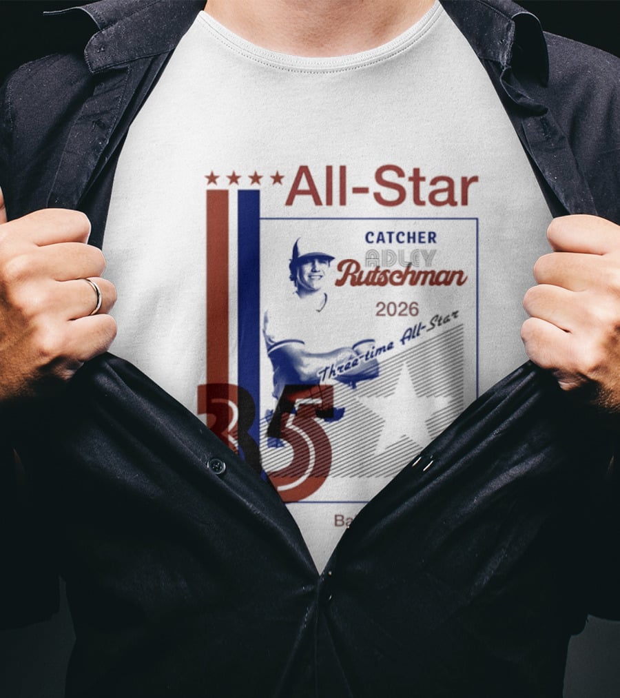 Adley Rutschman Three Time MLB All Star Catcher 2026 Baltimore Baseball 35 T-Shirt