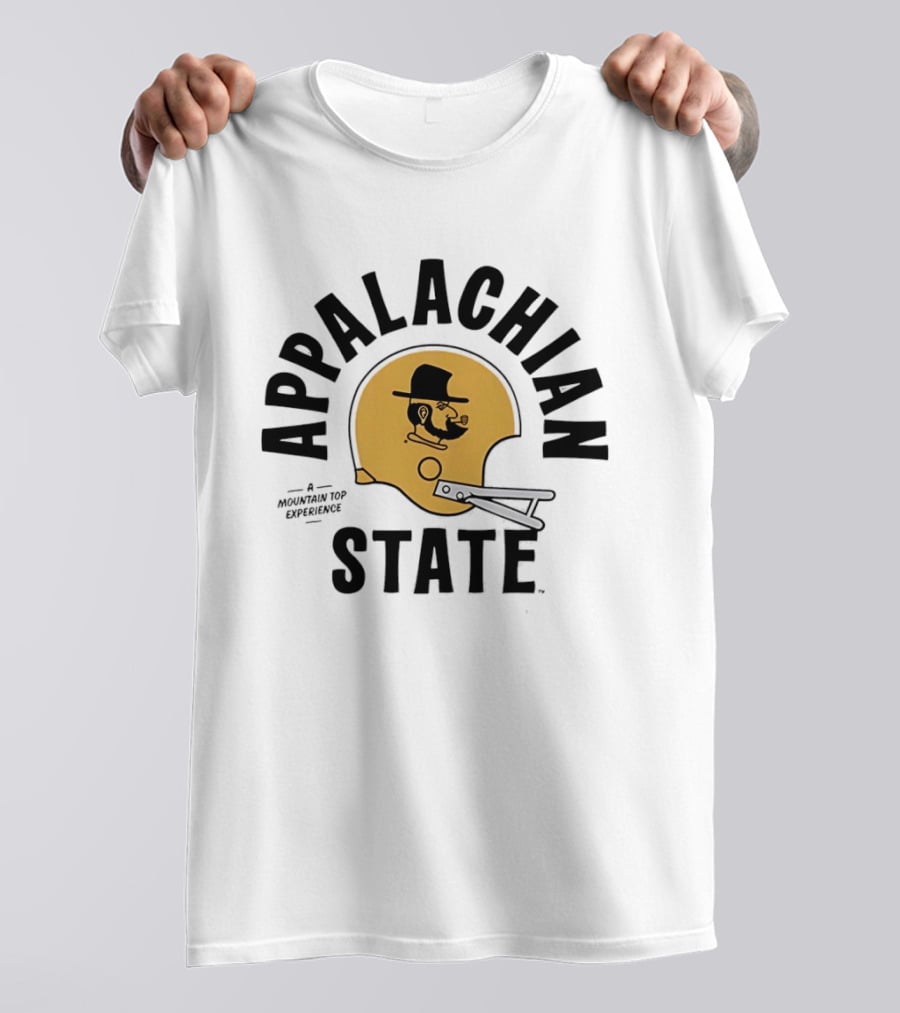 Appalachian State Mountaineers Vintage Football Helmet A Mountain Top Experience T-Shirt