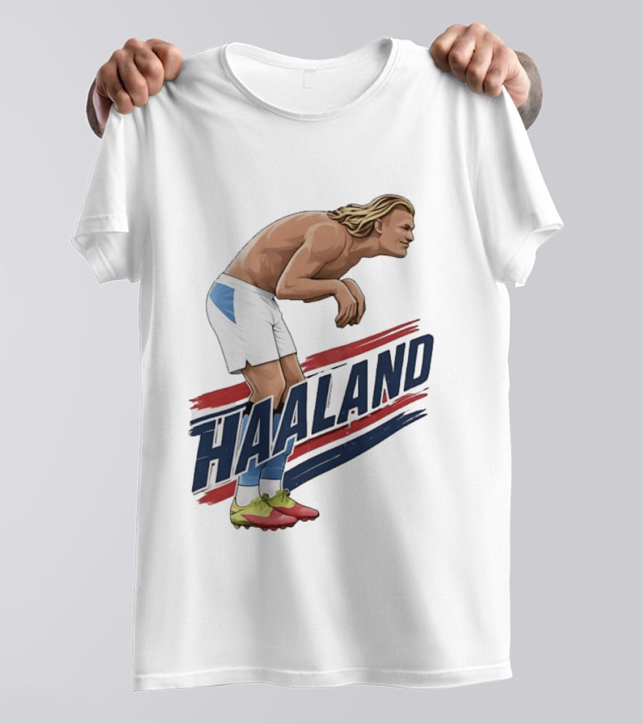 Haaland Taaland Meme Football Cartoon Player Pose T-Shirt