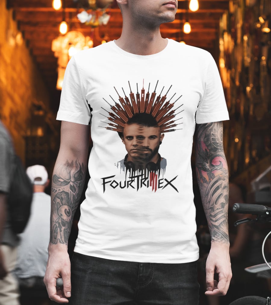 Fourtriex DJ Electronic Music Urban Skyline Fusion T-Shirt