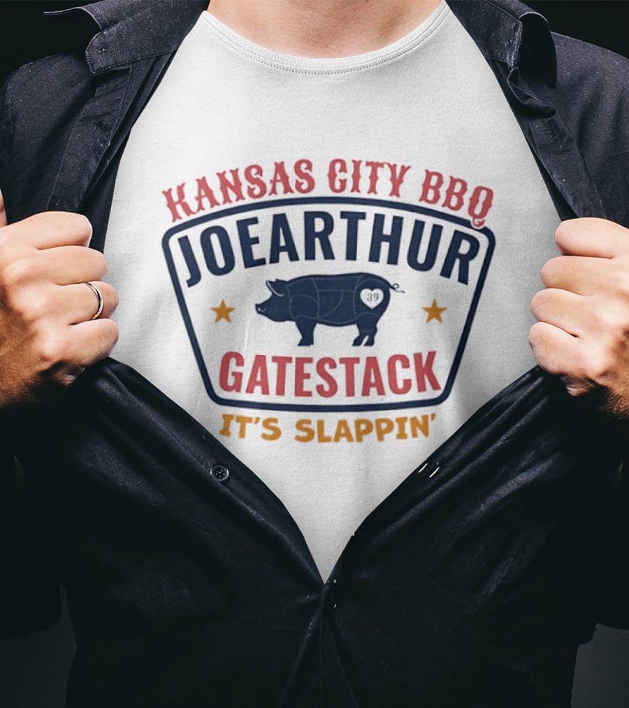 Kansas City BBQ Joearthur Gatestack It's Slappin' Pig T-Shirt