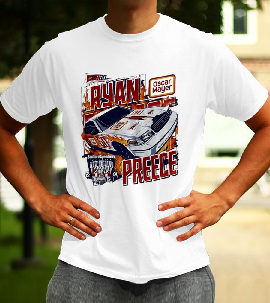 Ryan Preece Oscar Mayer Racing Car Stafford Speedway New England 900 Bolts Nuts 60 T-Shirt