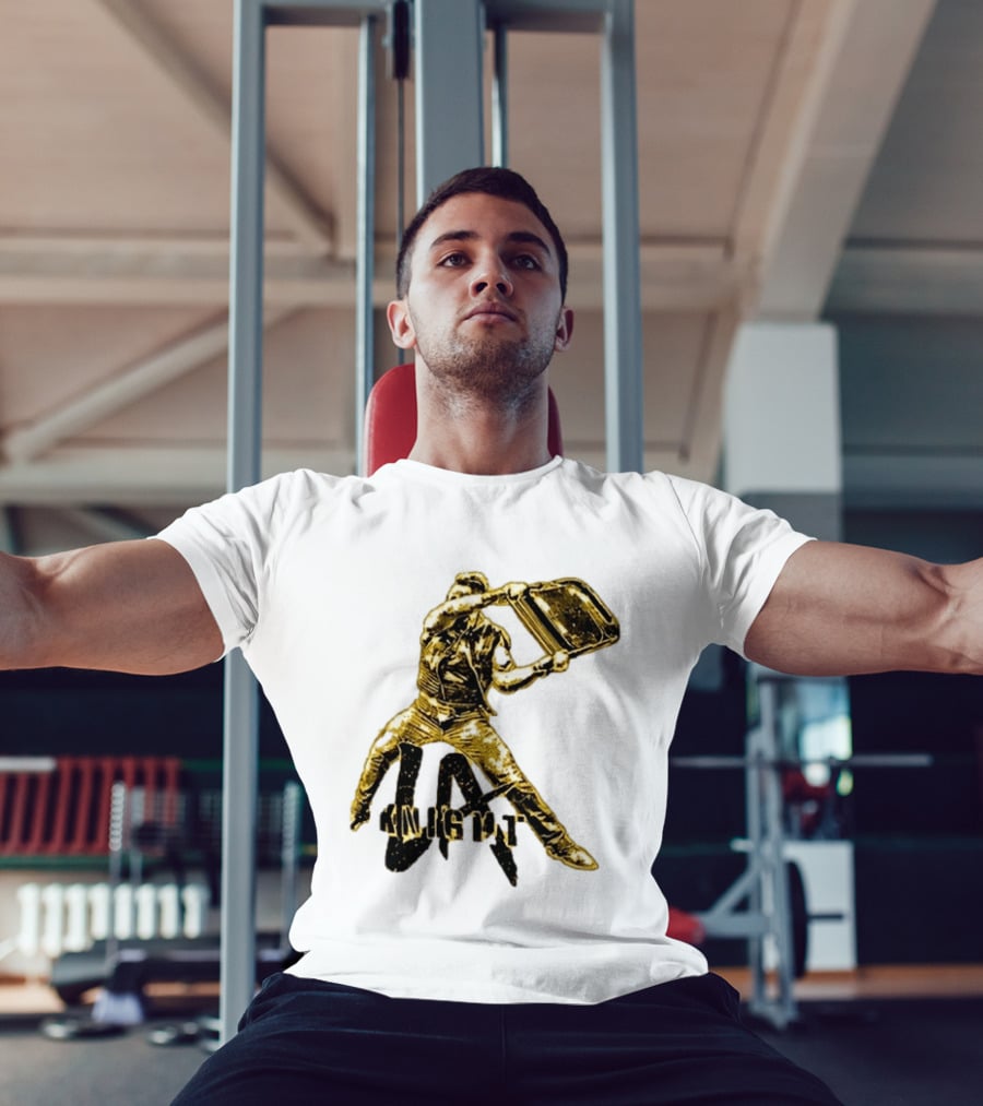 LA Knight Wrestling Iconic Folding Chair Action T-Shirt