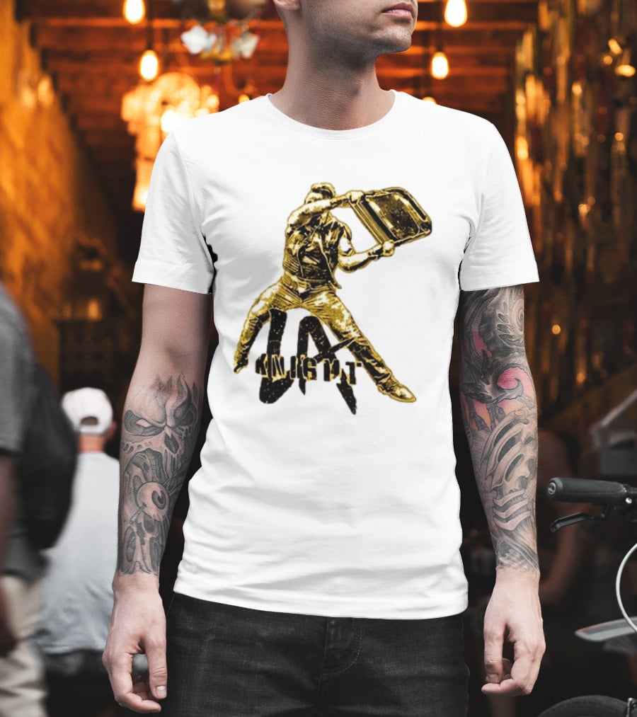 LA Knight Wrestling Iconic Folding Chair Action T-Shirt