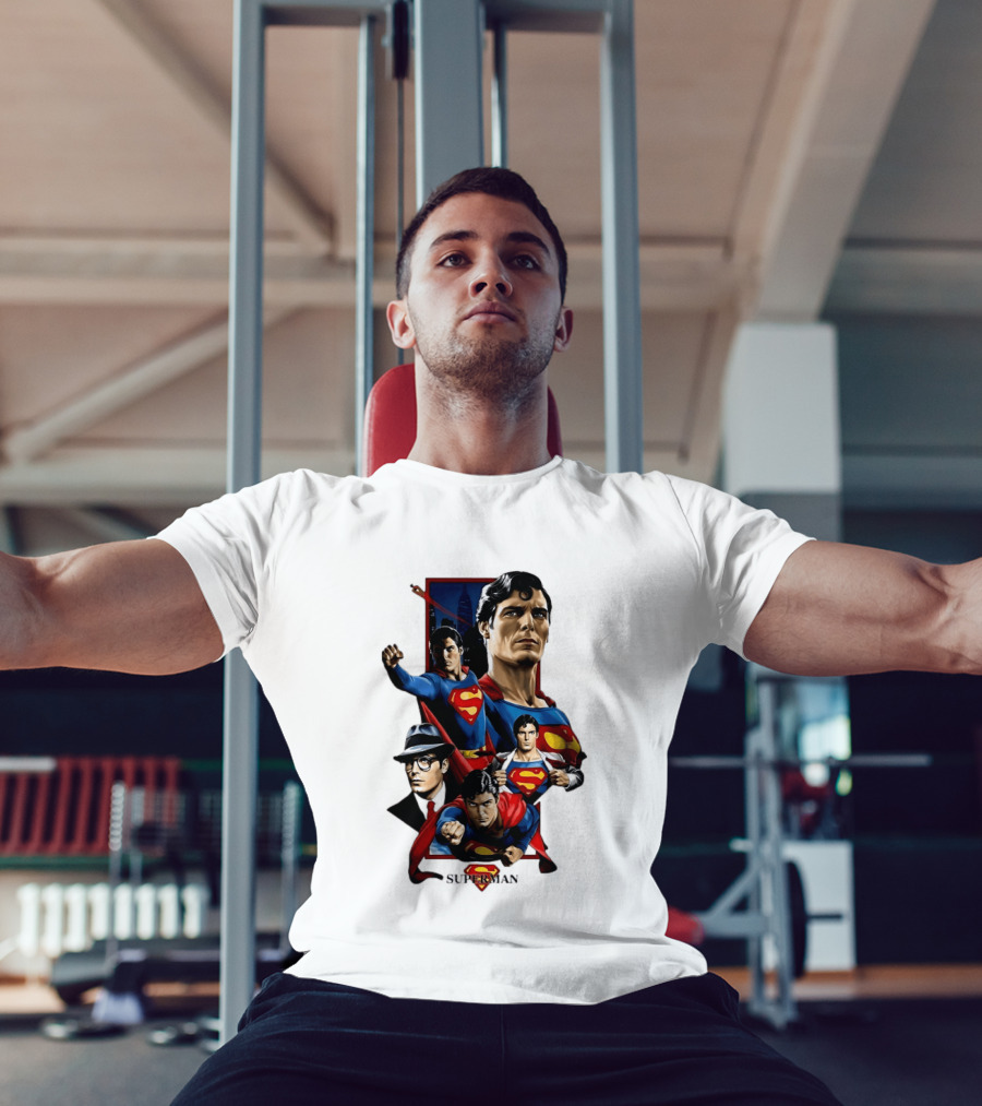 Superman Collage Classic Iconic Characters With S T-Shirt