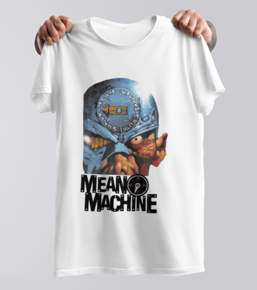 Mean Machine Mean Vicious Brutal Surly 2000 AD T-Shirt