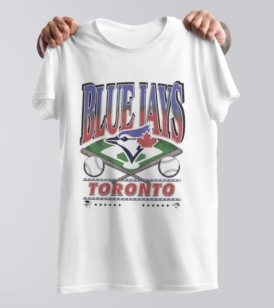 Toronto Blue Jays Baseball Team Emblem Field Motif T-Shirt