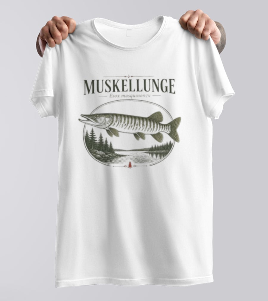 Muskellunge Esox Masquinongy Vintage Fish T-Shirt