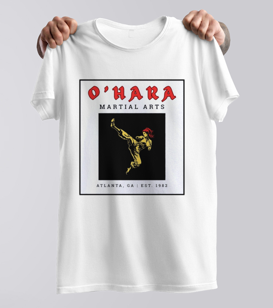 O'Hara Martial Arts Atlanta GA Est 1982 Karate Martial Artist Kick T-Shirt