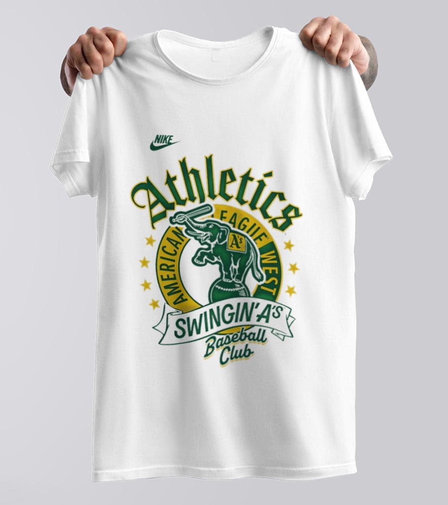 Nike Athletics Swingin' A's American League West Baseball Club T-Shirt