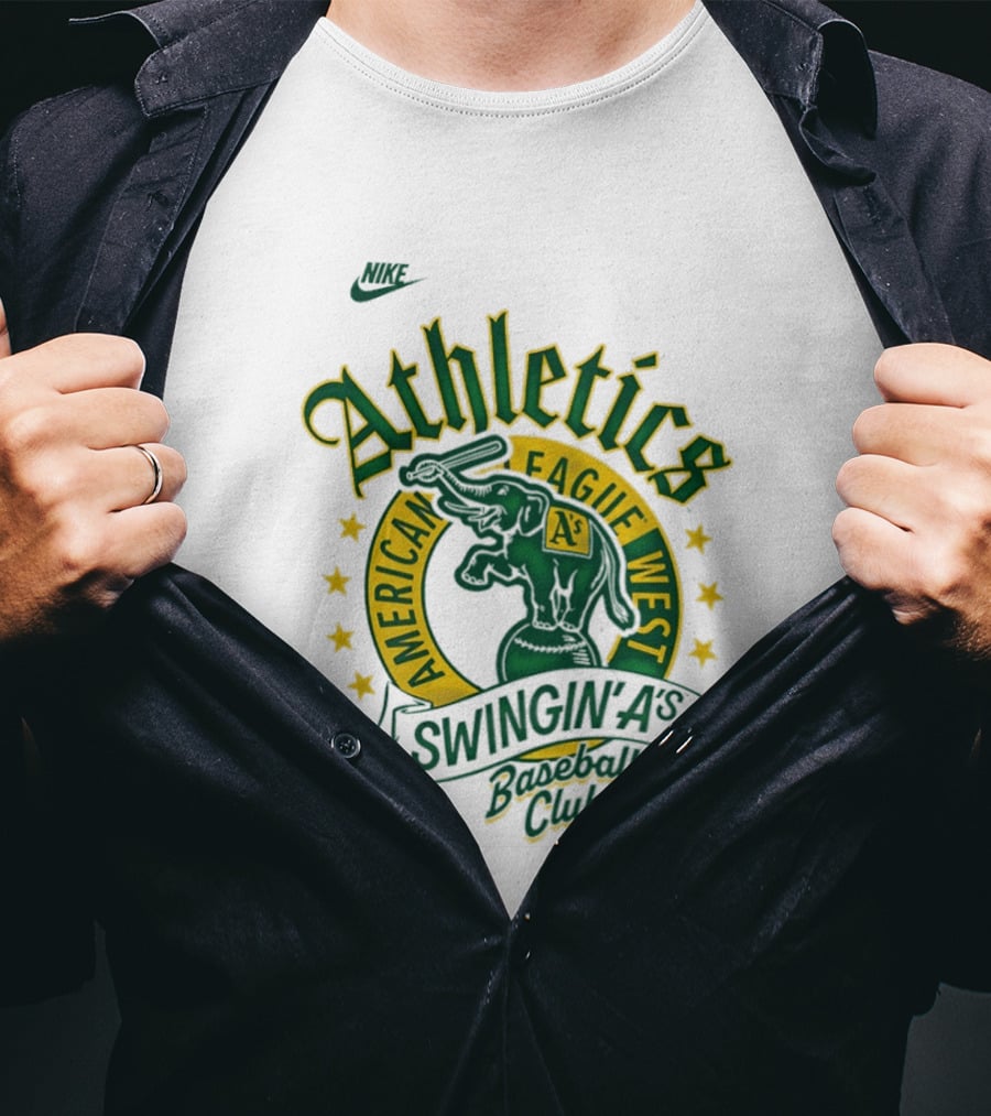 Nike Athletics Swingin' A's American League West Baseball Club T-Shirt