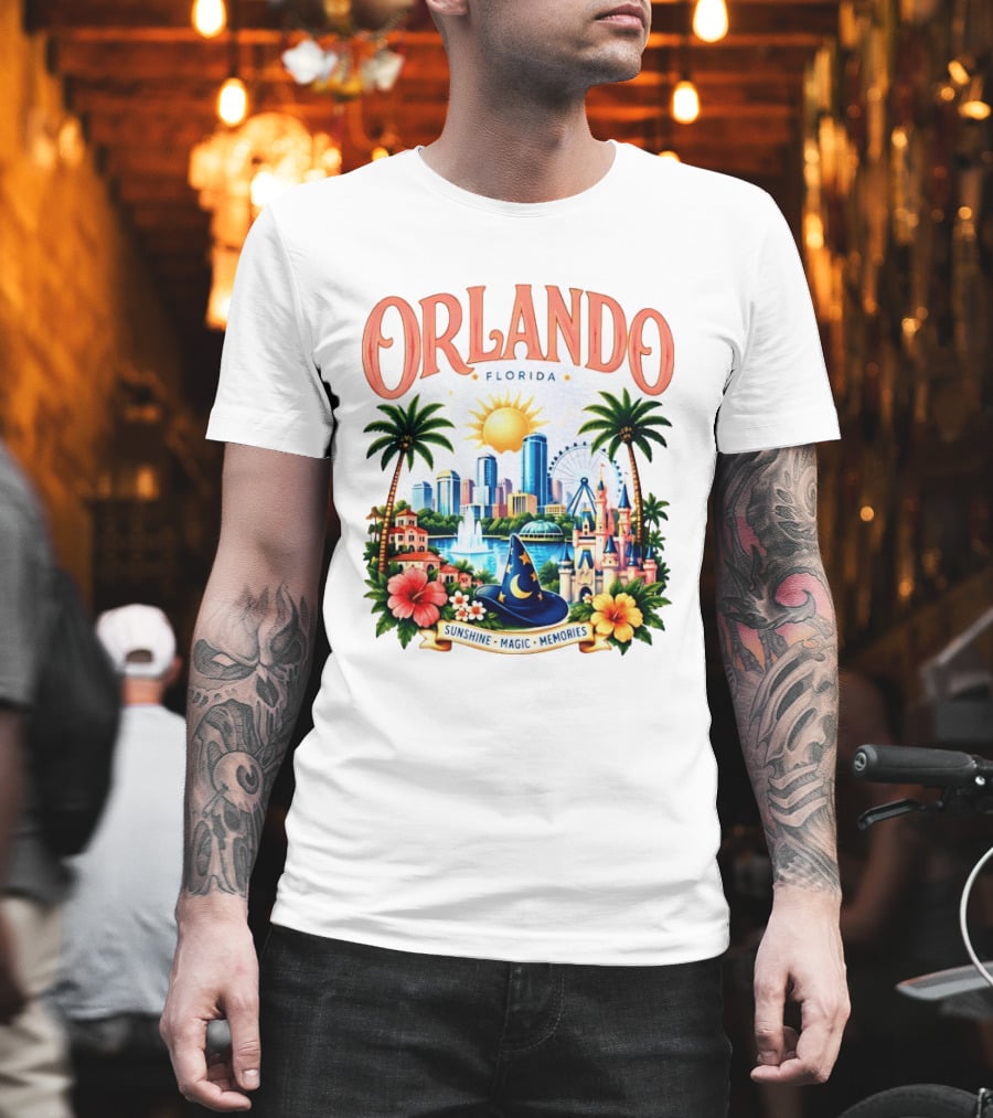 Orlando Florida Sunshine Magic Memories Skyline Adventure T-Shirt