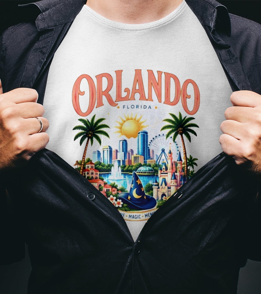 Orlando Florida Sunshine Magic Memories Skyline Adventure T-Shirt
