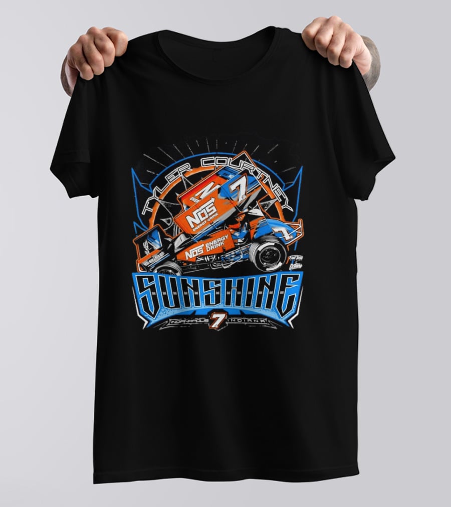 NOS Energy Drink Sprint Car Racing Tyler Courtney Sunshine Indianapolis Indiana T-Shirt
