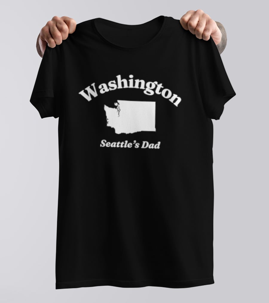 Washington Map Seattle's Dad T-Shirt