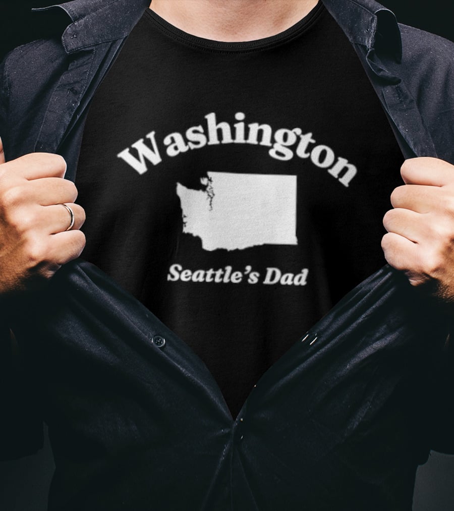 Washington Map Seattle's Dad T-Shirt