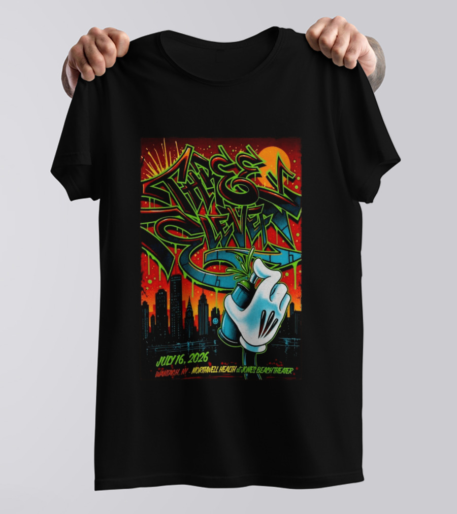 311 July 16 2026 Wantagh NY Northwell Health Jones Beach Theater Skyline Graffiti Hand Spray Can T-Shirt