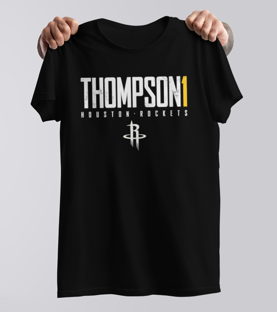 Thompson 1 Houston Rockets NBA Basketball Team Player Name And Number T-Shirt