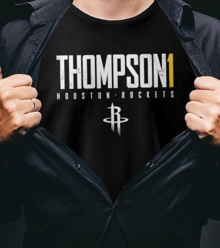 Thompson 1 Houston Rockets NBA Basketball Team Player Name And Number T-Shirt