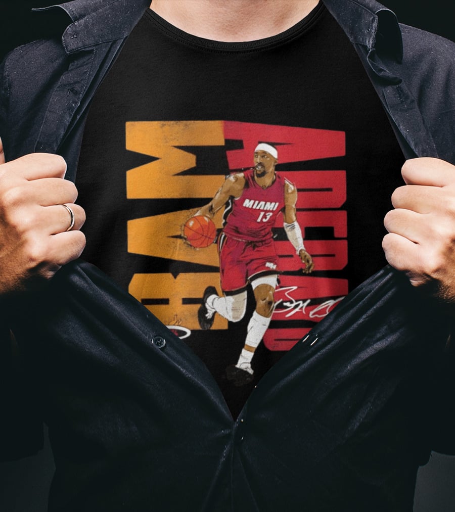 Bam Adebayo Miami Heat Basketball Number 13 NBA Player T-Shirt