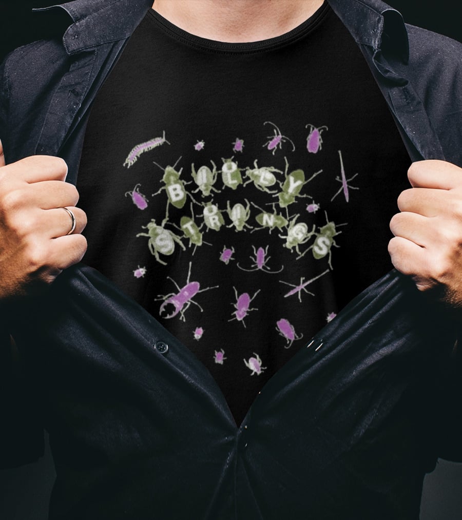 Billy Strings Summer 2026 Tour Bugs Lime And Purple Insects With Dates T-Shirt