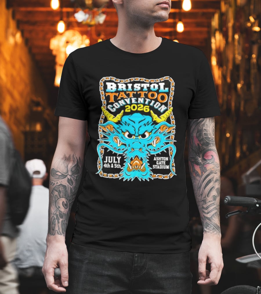 Bristol Tattoo Convention 2026 July 4th And 5th Ashton Gate Stadium Dragon T-Shirt