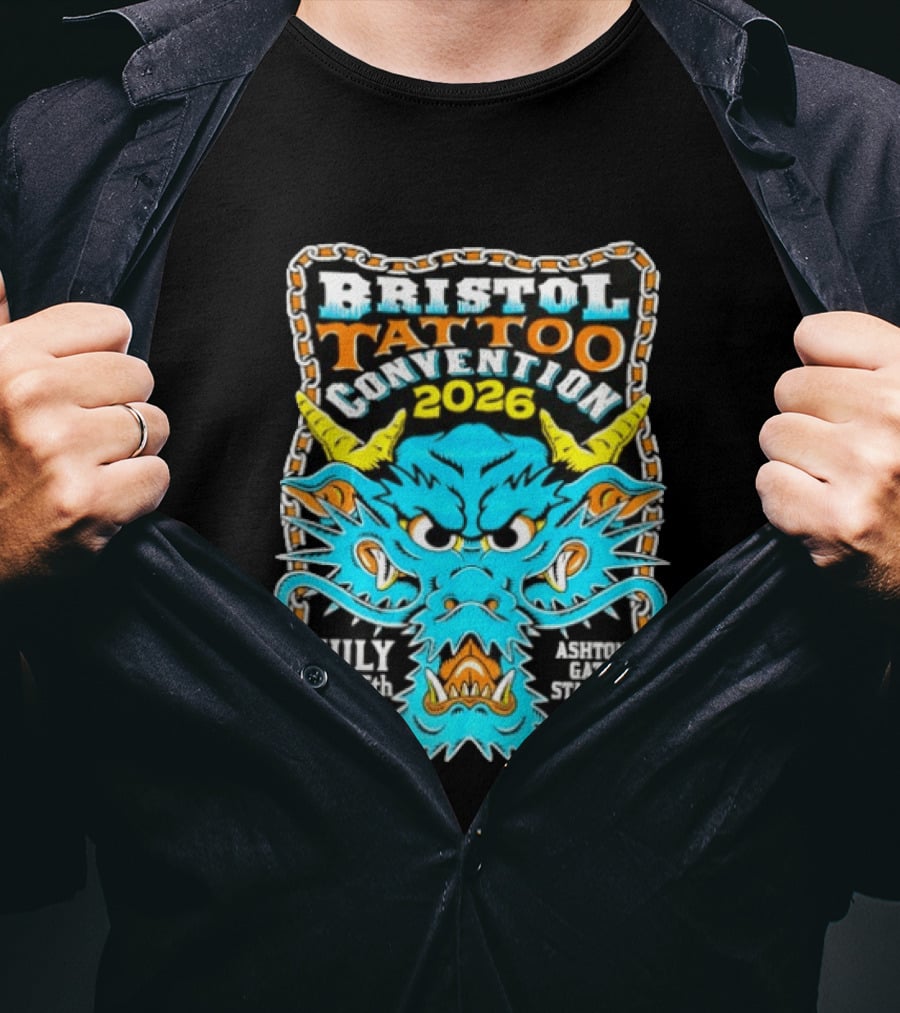 Bristol Tattoo Convention 2026 July 4th And 5th Ashton Gate Stadium Dragon T-Shirt
