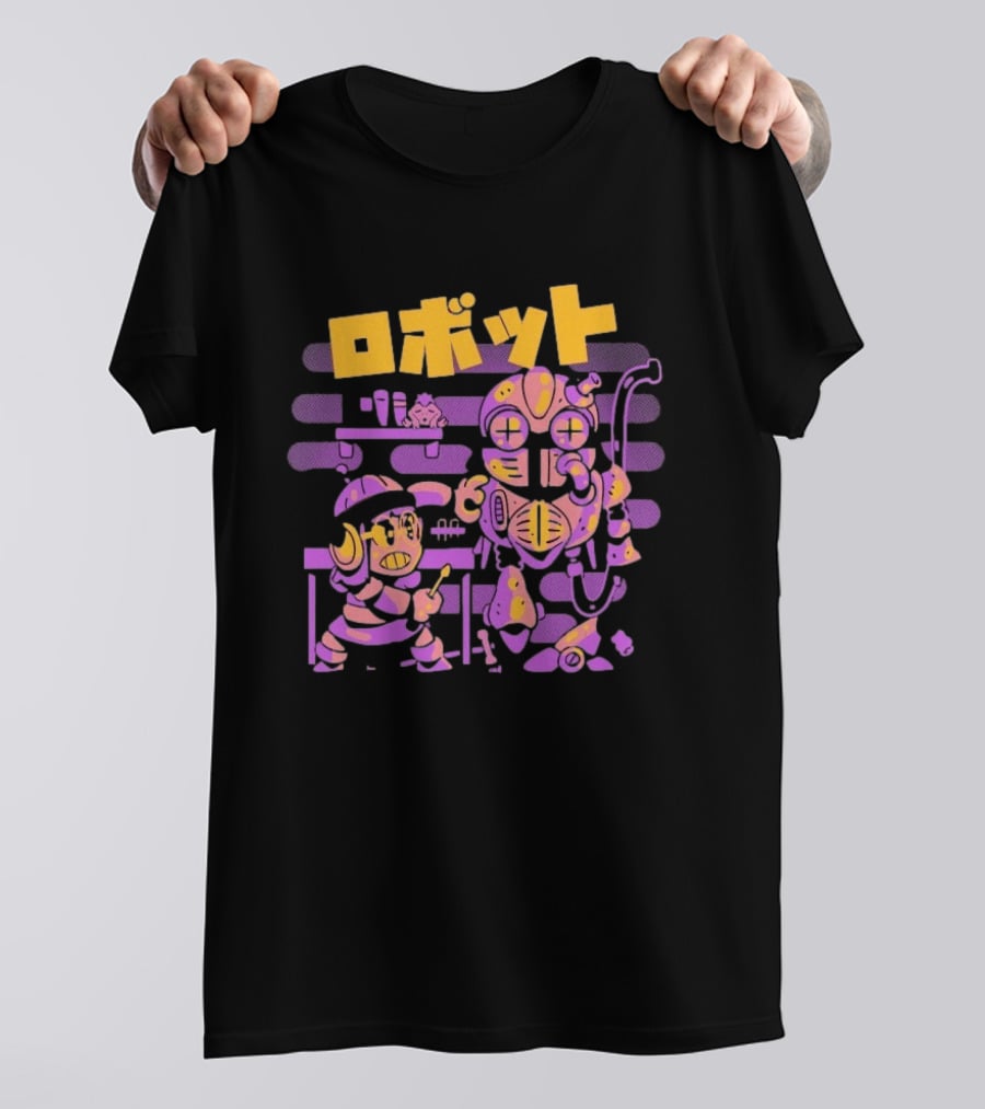 Fixing A Friend Sketchdemao Robot Workshop Japanese T-Shirt