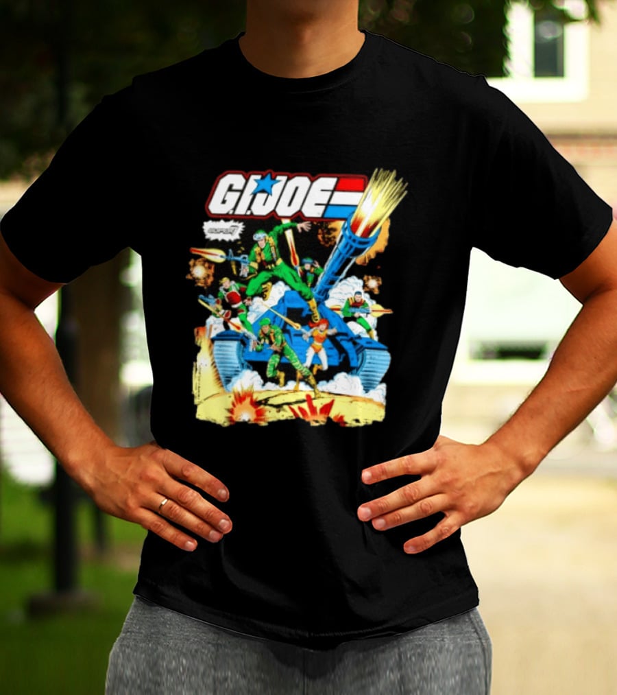 GI Joe Team Super7 Action Figure Hasbro Classic Battle Scene T-Shirt