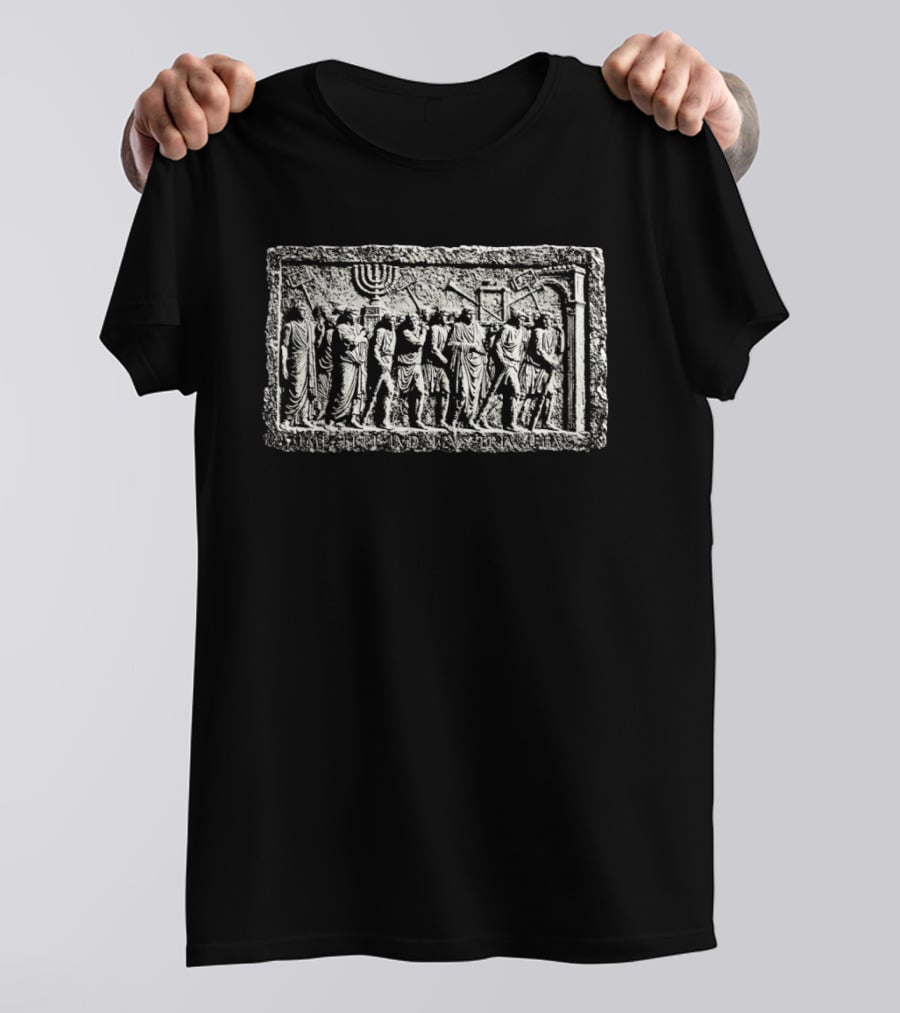 Imp Titi Iudaicvs Roman Relief Ancient Menorah Arch Triumph T-Shirt