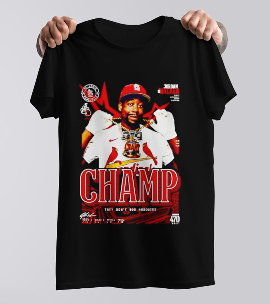 Jordan Walker St. Louis Cardinals Home Run Derby Champ They Don't Boo Nobodies T-Shirt