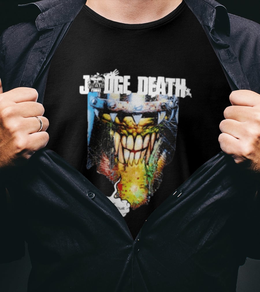 Judge Death 2000 AD Comic Book Character Jugggge Deathhhh At Your Sssservice T-Shirt