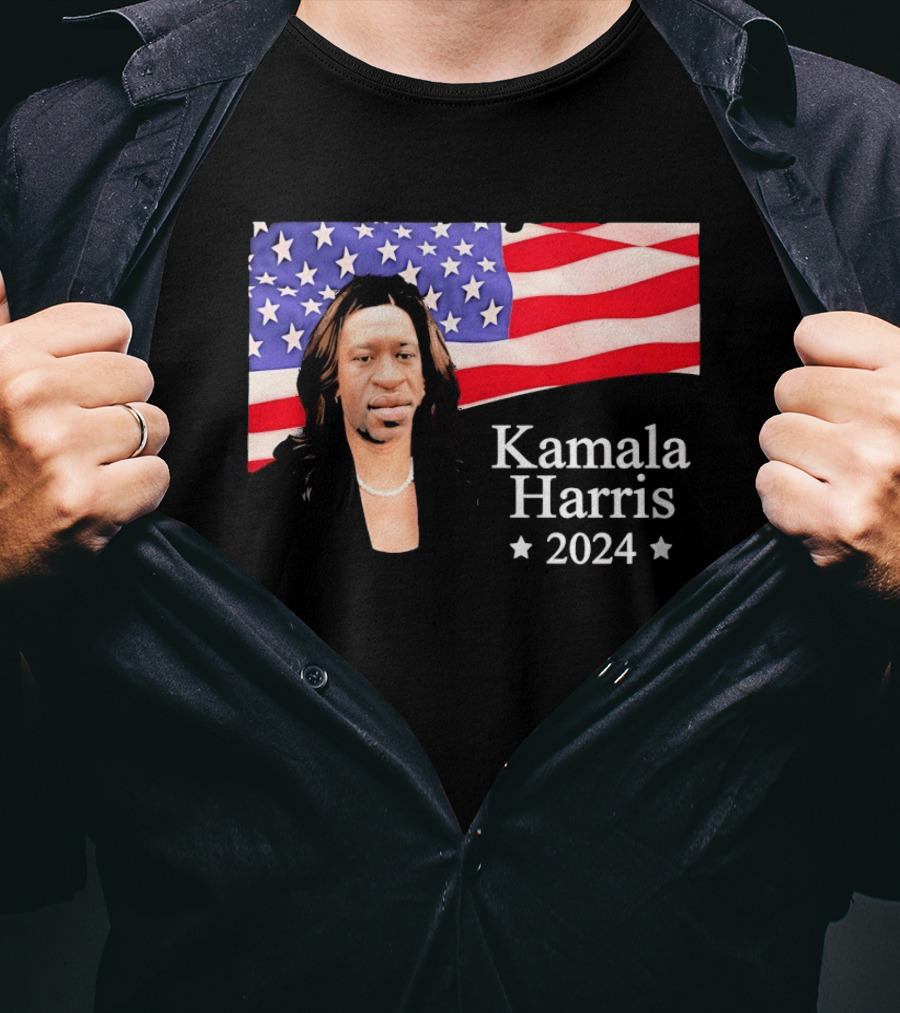 Kamala Harris 2024 Political Satire American Flag T-Shirt