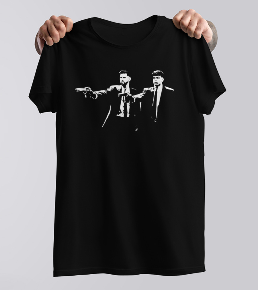 Lionel Messi Lamine Yamal Pulp Fiction Iconic Pose T-Shirt