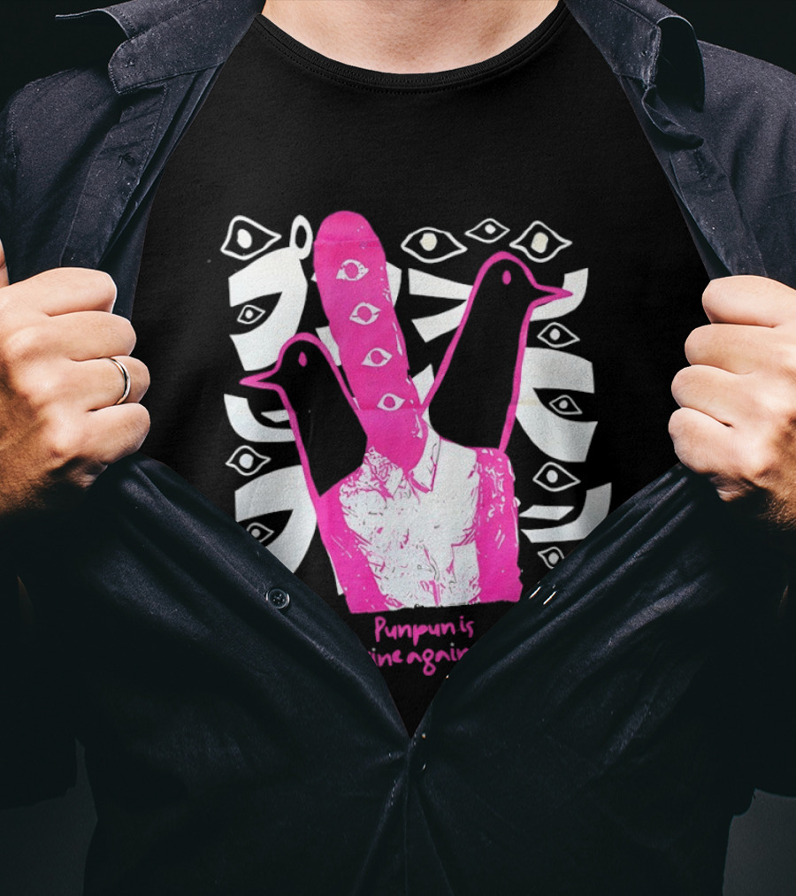 Punpun Is Just Fine Again Today Inio Asano Eye Pattern Pink Pigeons T-Shirt