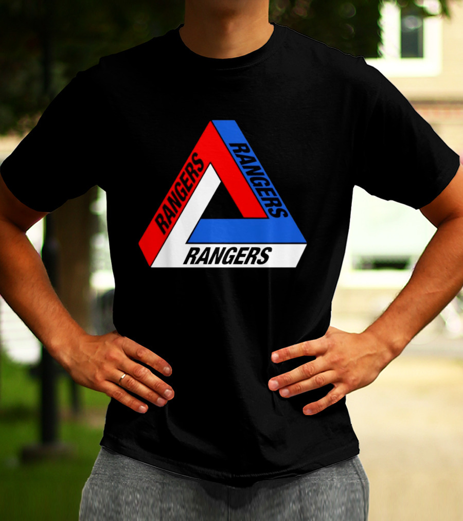 Rangers Penrose Triangle Optical Illusion Sports T-Shirt