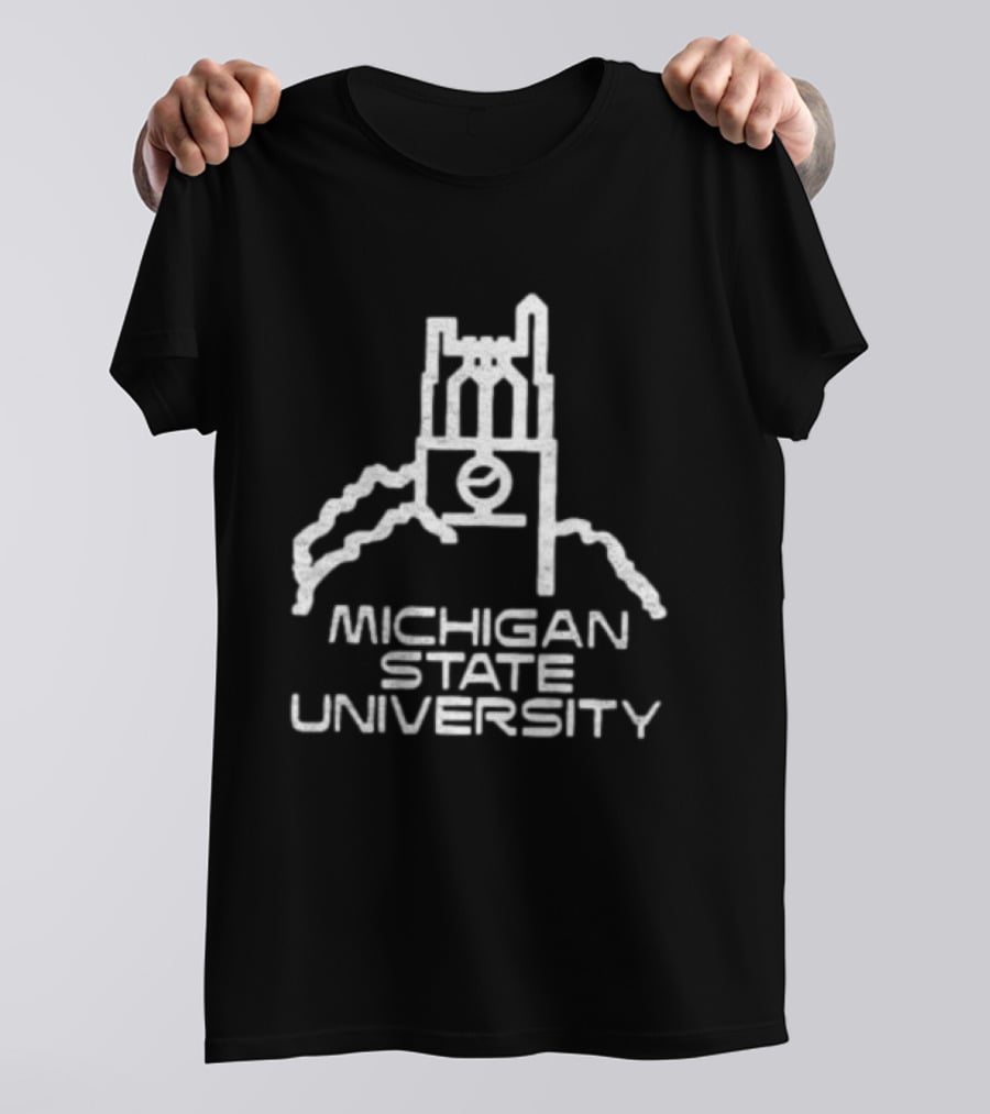 Michigan State University Distressed Beaumont Tower T-Shirt