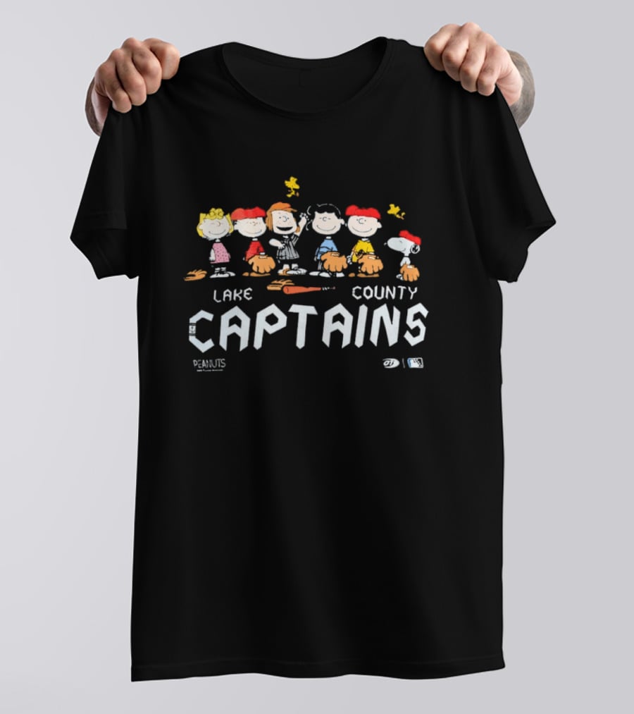 Peanuts Characters Lake County Captains Lucy Charlie Brown Snoopy T-Shirt