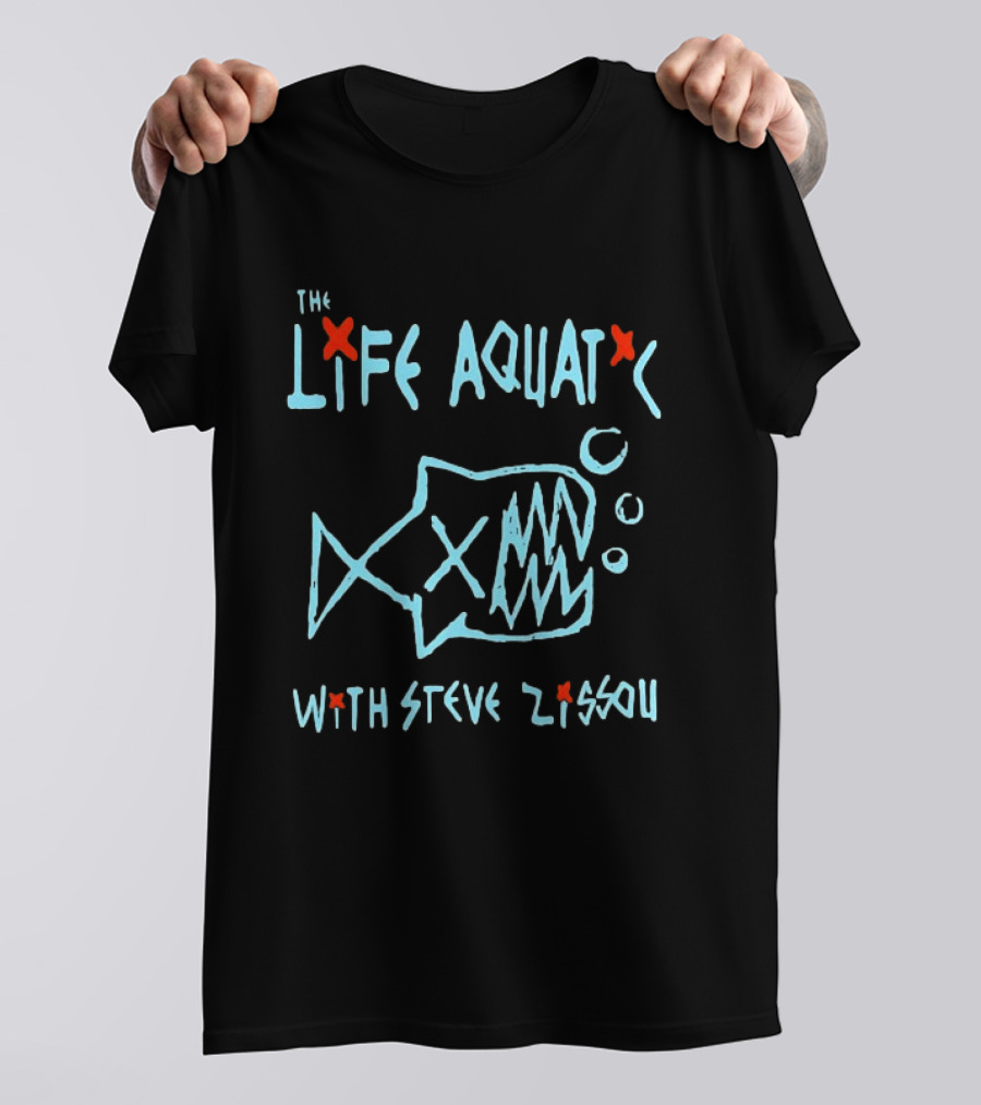 The Life Aquatic Wes Anderson Film Steve Zissou Art Shark Drawing T-Shirt