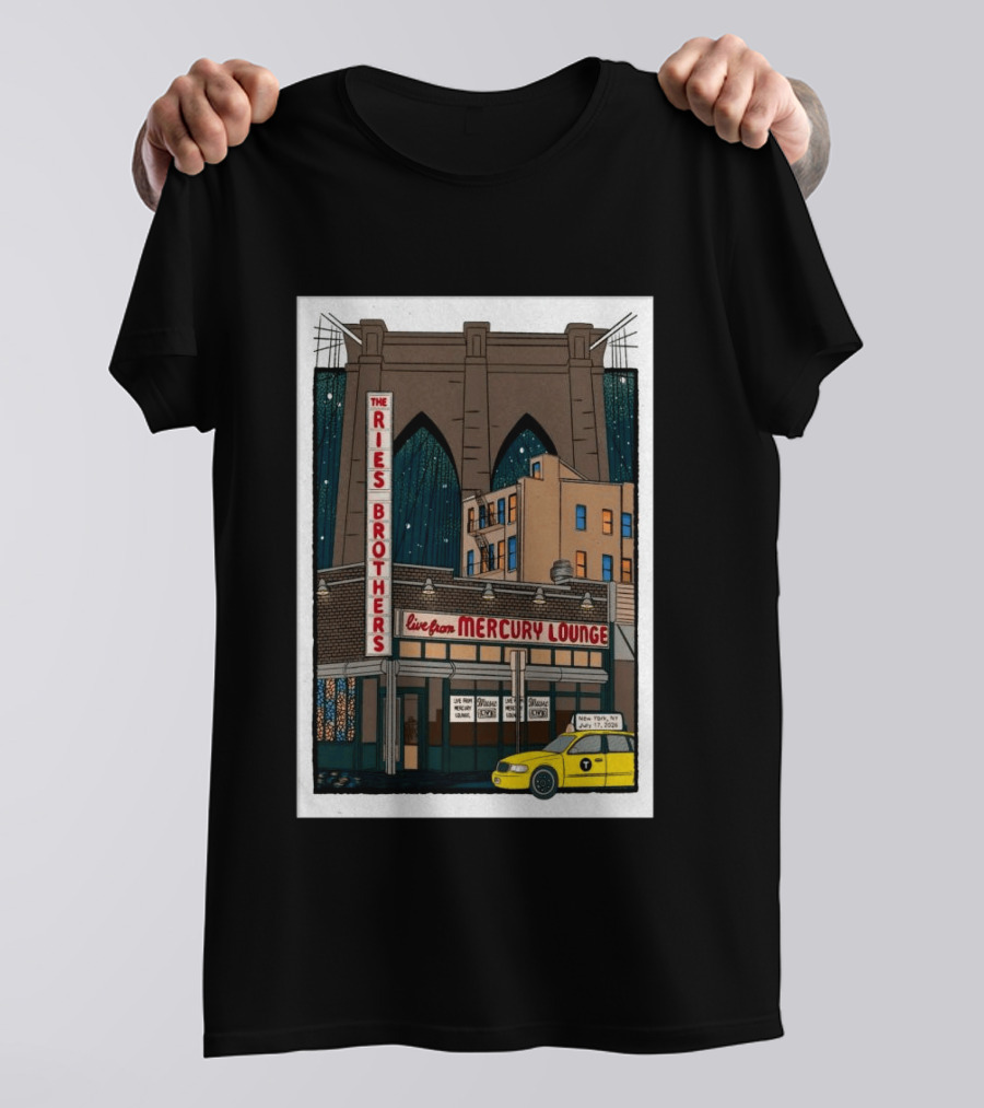 The Ries Brothers Live Mercury Lounge NYC Jul 17 2026 Brooklyn Bridge T-Shirt