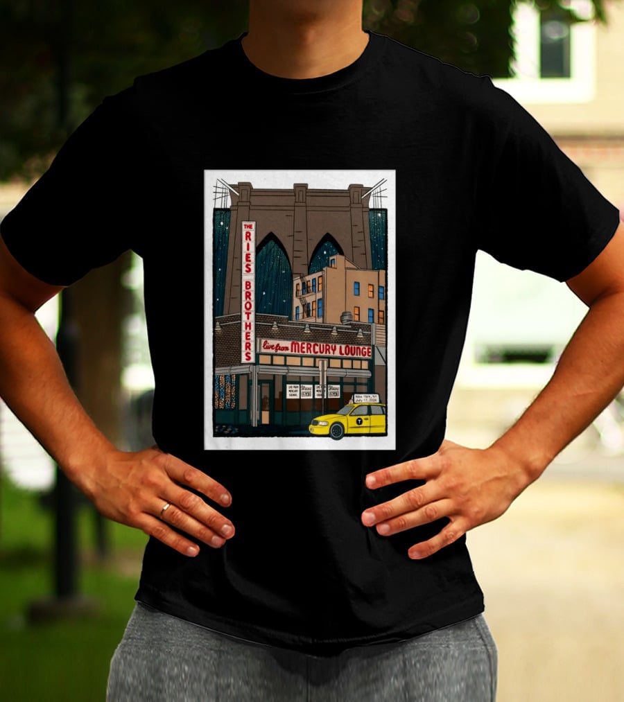 The Ries Brothers Live Mercury Lounge NYC Jul 17 2026 Brooklyn Bridge T-Shirt