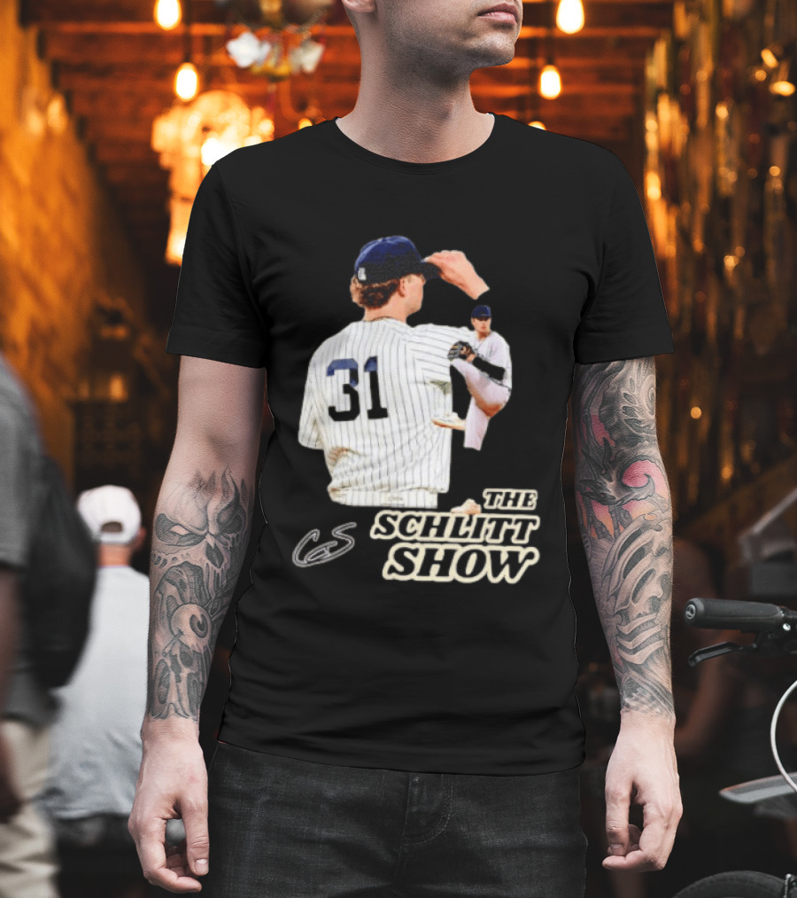 The Schlitt Show No 31 Baseball Player Jersey Pinstripes T-Shirt
