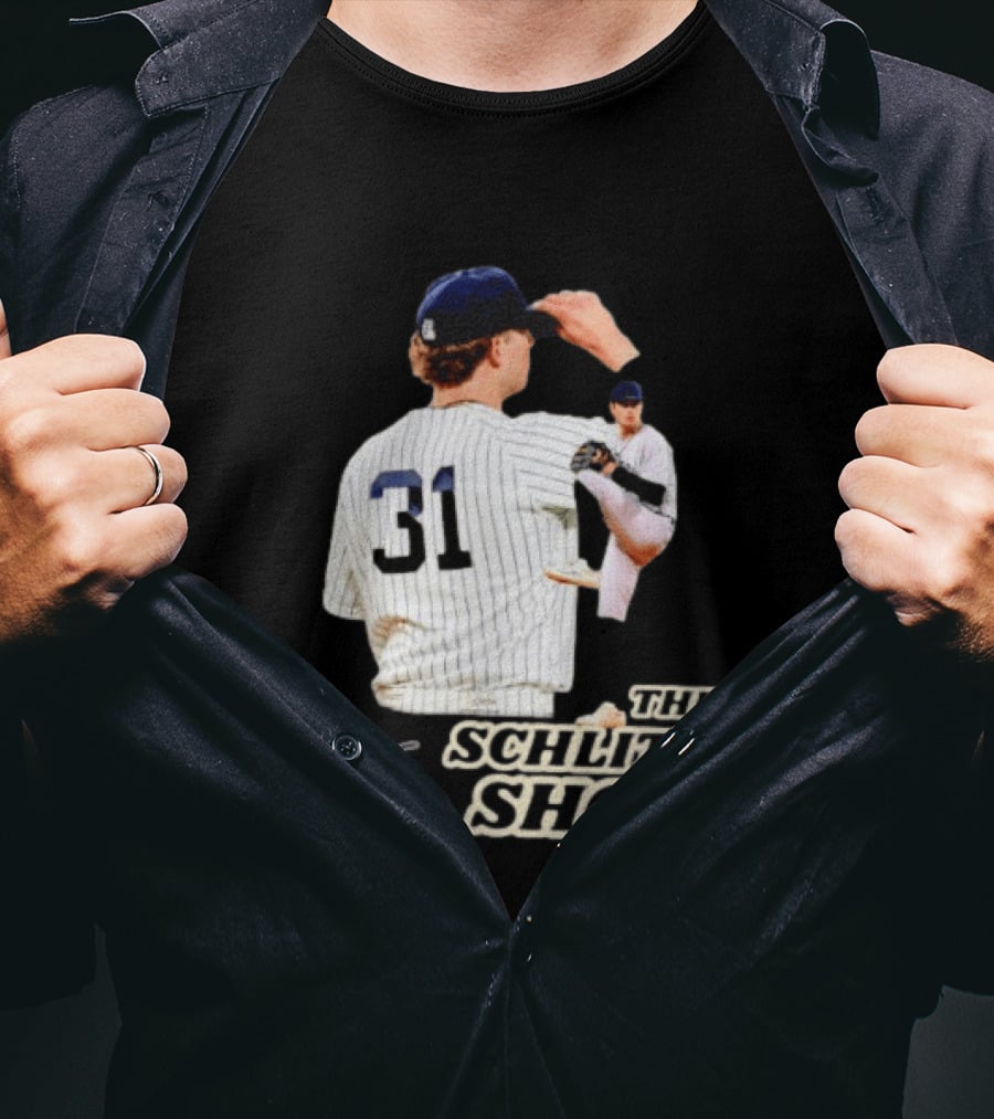 The Schlitt Show No 31 Baseball Player Jersey Pinstripes T-Shirt