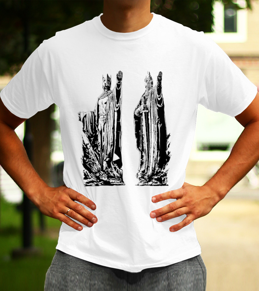 Argonath The Lord Of The Rings JRR Tolkien Iconic Monument Guardians T-Shirt
