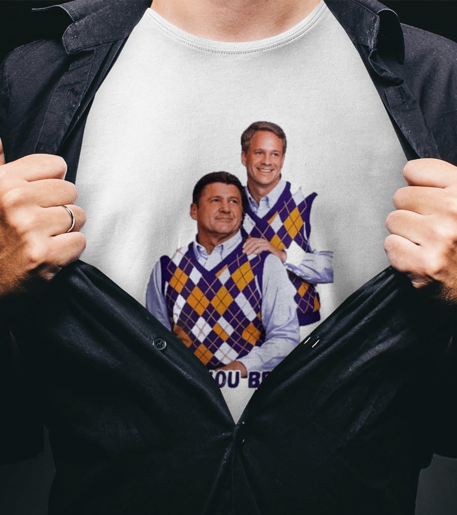 Ed Orgeron Lane Kiffin LSU Tigers The Bayou Brothers Sweater Vest T-Shirt