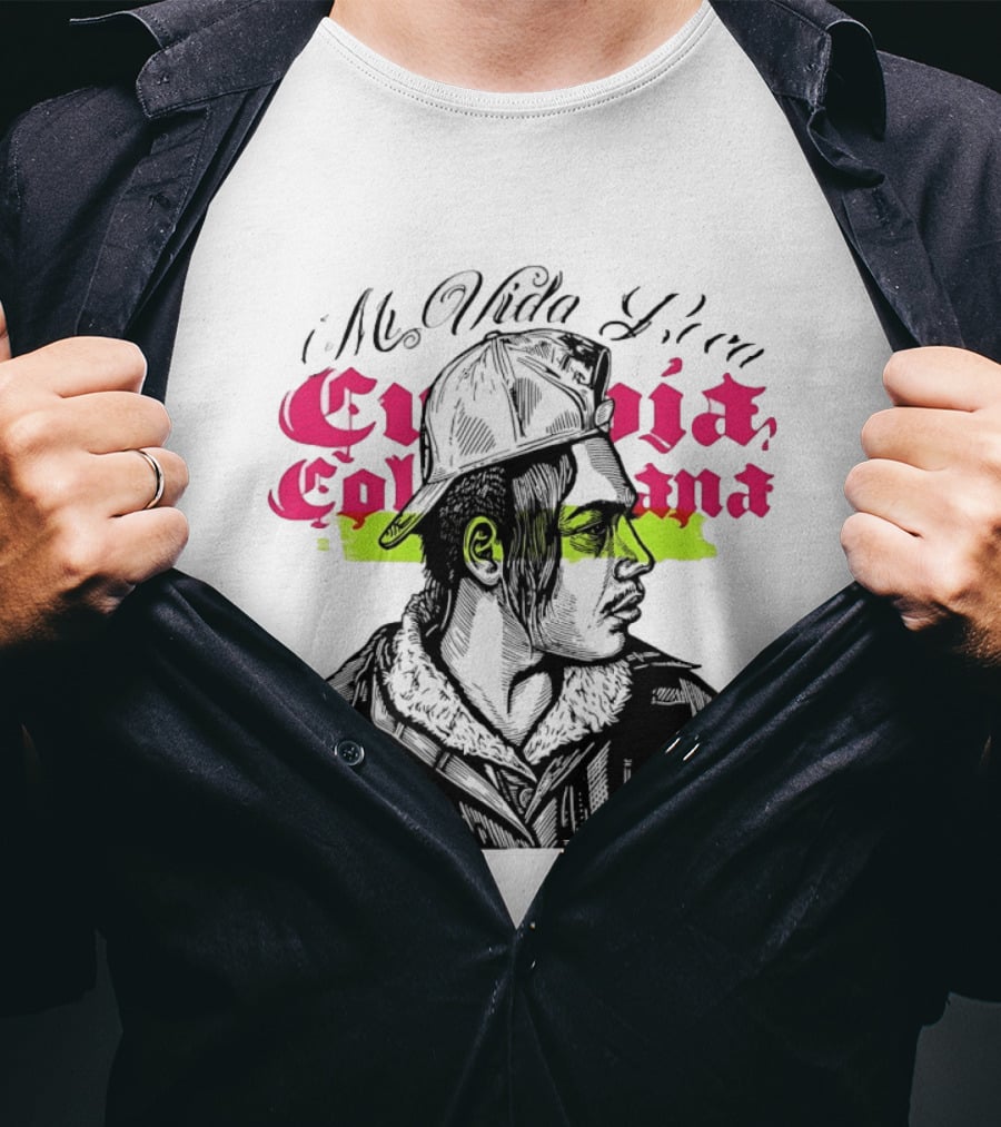 Mi Vida Loca Cultura Colombiana Urban Chicano Streetwear T-Shirt