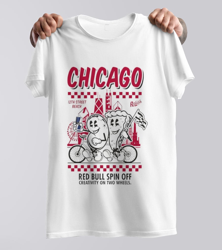 Chicago 12th Street Beach Red Bull Spin Off Creativity On Two Wheels Relish T-Shirt
