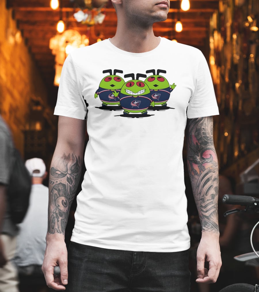 Columbus Blue Jackets Alien Trio NHL Hockey T-Shirt